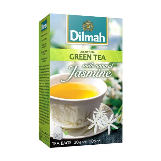 Dilmah Green Tea with Natural Jasmine -20 Individually Wrapped Tea Bags
